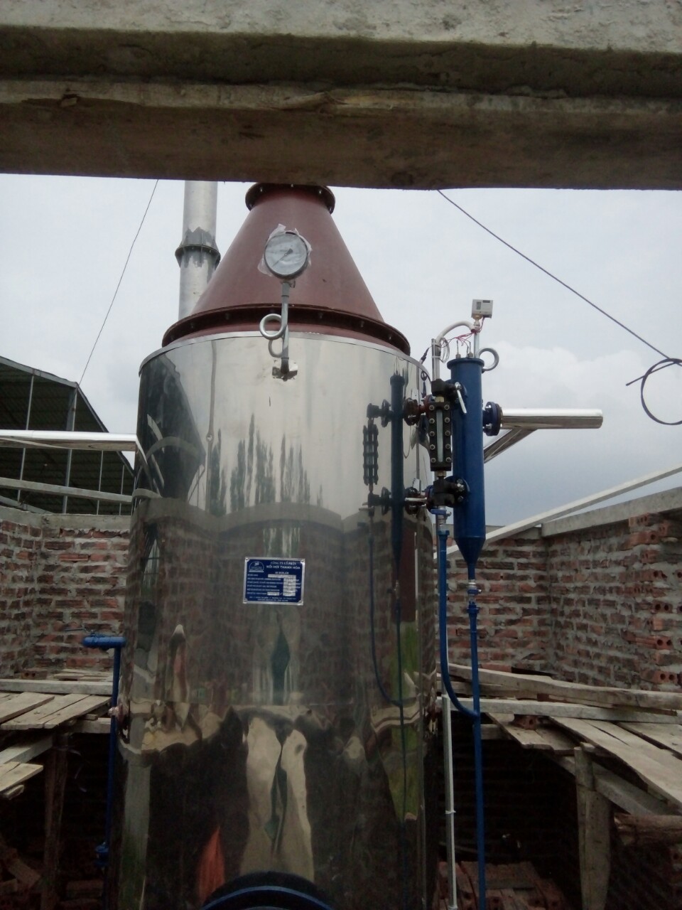 Nồi hơi đốt tahn củi công suất 500kg hơi/h